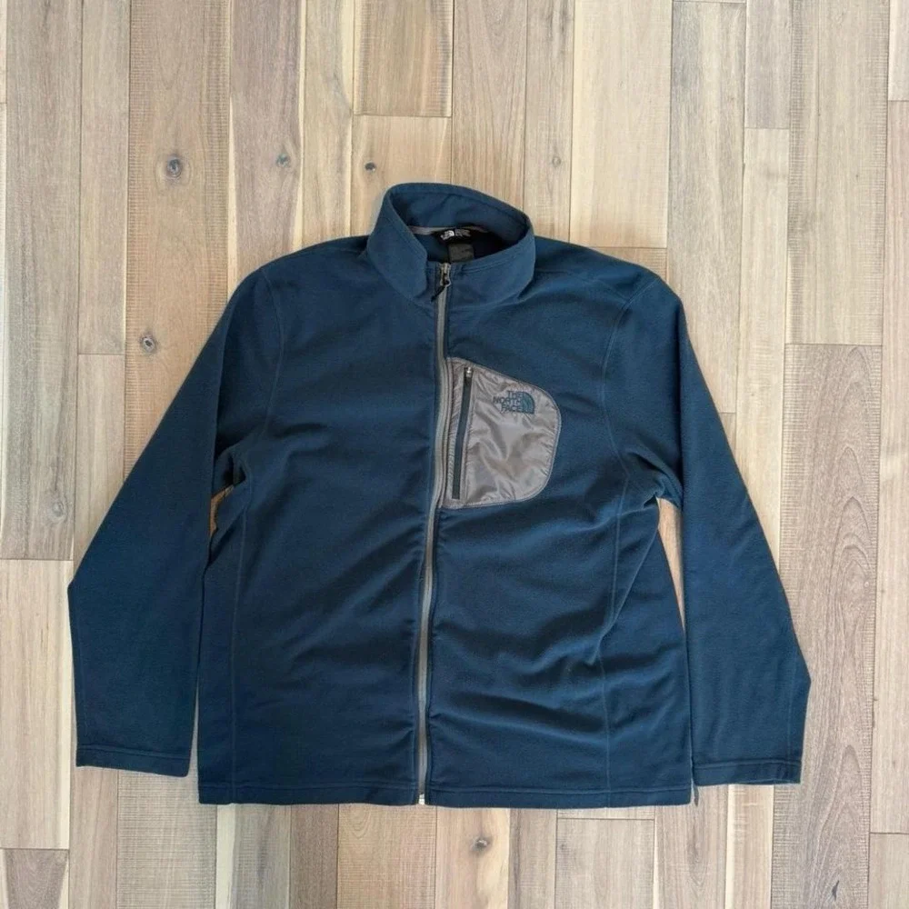 The North Face blue fleece jackets zip up Sz XL #outdoor #fleece